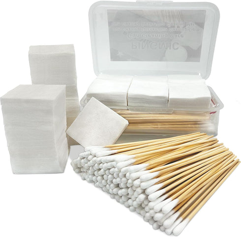 Gun Cleaning Supplies, Cotton Swabs and Patches, 6" Long Lint Free Cloth for Most Caliber Firearms