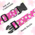 BiPawTi Medium Dog Collar, Pink Flower with Bloom Decoration, Soft Floral Girly Collar for Summer Dogs (M)