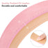 Soft Padded Leather Dog Collar for Small Medium Large Dogs, Durable & Comfortable with Heavy Duty Gold Buckle, Pink, S