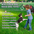 Interactive Durable Dog Chew Toys for Aggressive Chewers, Indestructible Rubber Triangle Ring Pull Toys