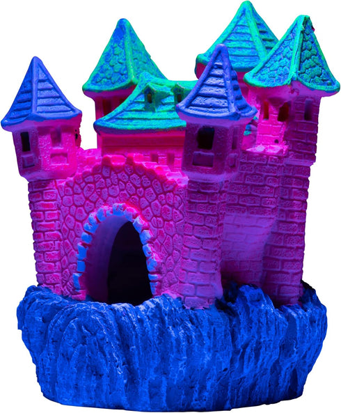 GloFish Extra Large Castle Ornament, 1 Count, Aquarium Decor