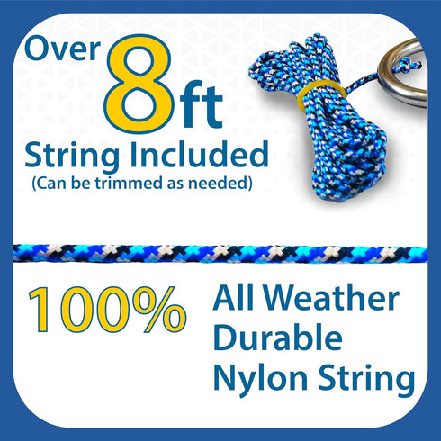 Hook and Ring Swing DIY Kit, Stainless Steel Hardware and Nylon String Ring Toss Game for Indoor Outdoor Fun