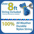Hook and Ring Swing DIY Kit, Stainless Steel Hardware and Nylon String Ring Toss Game for Indoor Outdoor Fun