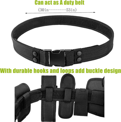 10 1 Set in Police Utility Belt Tactical Security Guard Duty Belt Versatile Military Modular Equipment System Molded