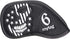 mytag Golf Skull Skeleton Head Cover - Black Leather Headcovers Set for Driver, Fairway Wood, Hybrid, Putter