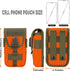 IronSeals Compact Tactical Molle Pouch | EDC Waist Pack Phone Holster for 4.7"-6.9" Phones with Card Slots