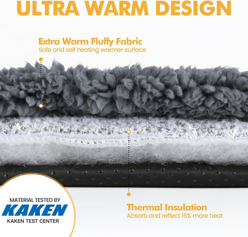Self Warming Cat Bed, Extra Warm Thermal Pet Pad 29.1 x 18.9 Inch for Indoor Outdoor Pets with Removable Cover