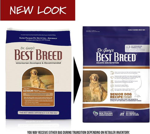 Best Breed Senior Dog Diet (Reduced Calorie) Made in USA, Natural Dry Dog Food, 4lbs