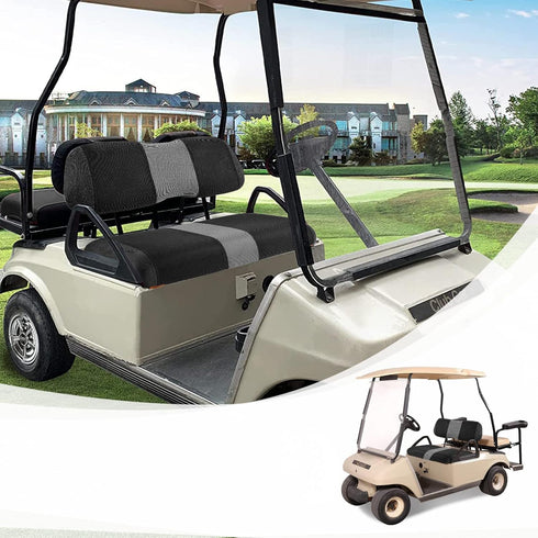 Golf Cart Front Seat Covers for Club Car DS 2000.5 Up, Washable Breathable Air Mesh Cloth Seat Cover