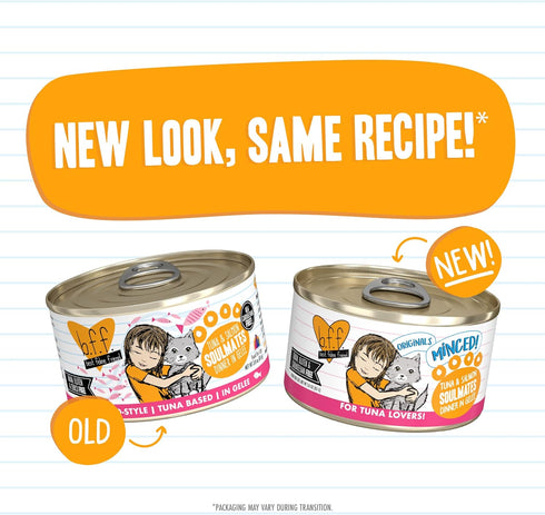 Weruva Best Feline Friend (B.F.F.) Tuna & Tilapia Twosome Cat Food, 3 oz Can (Pack of 24)