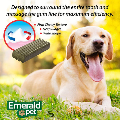 Emerald Pet Fresh Smileezz Grain Free Dog Dental Treats for Medium Breeds, Minty Fresh Breath, 12.5 Oz