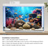 YongFoto Fish Tank Background, 24x16 inch Coral Seaweed Reef Rock Underwater Backdrop for Aquarium and Terrarium