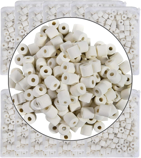JIHAQUA 14 lbs Bio Ceramic Rings Filter Media for Pond Fish Tank Canister Filter