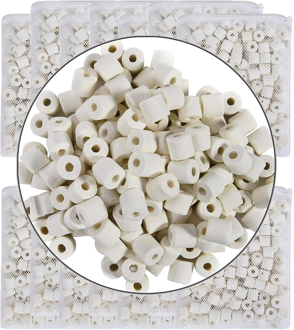 JIHAQUA 14 lbs Bio Ceramic Rings Filter Media for Pond Fish Tank Canister Filter