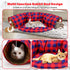 2-in-1 BWOGUE Bunny Tunnel Bed, Collapsible Tunnel Tubes Toys with Removable Mat Hideout for Cats Kittens Rabbits
