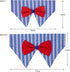 Blueberry Pet Iconic High Street Fashion Adjustable Dog Bandana Collar with Bow Tie, Medium, Neck 14.5"-20"