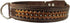 Genuine Leather Braided Studded Dog Collar, Brown, 1.6" Wide, Fits 19"-24" Neck