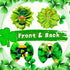 80pcs St.Patrick's Day Dog Hair Bows, Holiday Small Pet Grooming Bows with Rubber Bands, Green Clover Accessories