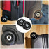 OwnMy 80mm x 23mm Luggage Wheels Replacements Set of 2 Mute Suitcase Replacement Wheels with Black Screws Axles Bearings, Rotatable Rubber Luggage Replacement Wheels Silent Suitcase Swivel Wheels Kit