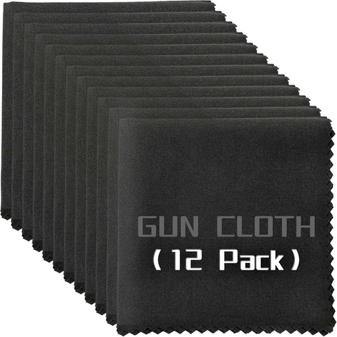 Miaozhun 12 Pack Microfiber Gun Cleaning Cloth, 12"x12" Lint Free Gun Cleaning Rags,