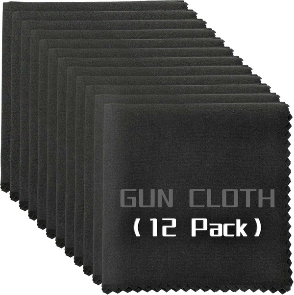 Miaozhun 12 Pack Microfiber Gun Cleaning Cloth, 12"x12" Lint Free Gun Cleaning Rags,