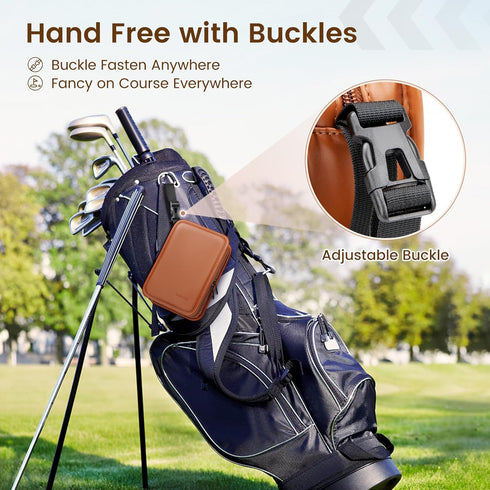 YOREPEK Golf Accessories Kit for Men, Leather Case Set with Balls, Tees, Divot Knife, Rangefinder