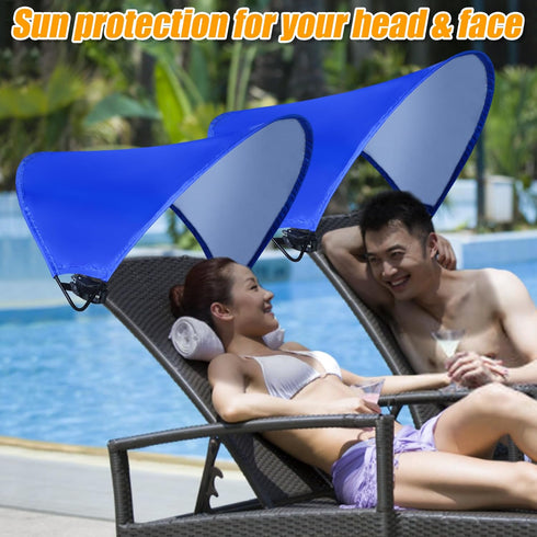 Atvkov Beach Chair Canopy Foldable Chair Umbrella Sun Shade Attachment for Beach Camping Fishing Lounge Tanning Zero