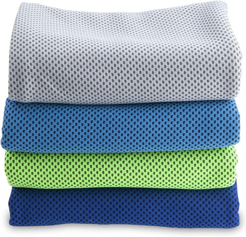 4 Packs (40"x 12"), Cooling Towel Ice Towel, Microfiber Towel, Soft Breathable Chilly Towel Stay Cool for Yoga, Sport