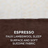 Furhaven Replacement Dog Bed Cover, Sherpa & Suede Mattress, Machine Washable, Espresso, Jumbo Plus (XX-Large)