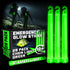 PartySticks Green Glow Sticks Emergency Chem Lights (6", 25 Pack) Military Grade Tactical Light Sticks for Survival