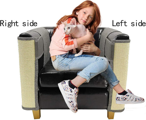 Cat Scratcher Couch, Natural Sisal Furniture Protection, Corner Cat Scratcher for Couch and Chair, Easy Installation