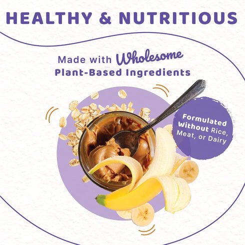 Halo Plant-Based Dog Treats, Peanut Butter & Banana, Vegan Pouch, 8oz