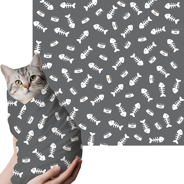 27.6"Cat Grooming Wrap, Self Adhesive Cat Wrap for Cutting Nails, Anti-Escape Calming