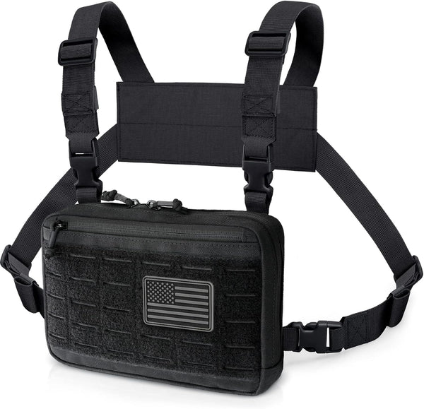 WYNEX Tactical Chest Rig Bag, Molle Chest Pouch Utility Recon Kit Bag