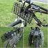 Rust Proof Folding Bike Front Basket, Detachable Rear Bike Basket with Handles, Easy Installation for Mountain Bike