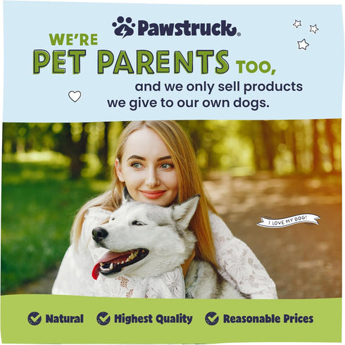Pawstruck All-Natural 12" Bully Sticks for Dogs - Long Lasting, Rawhide Free, 1 lb. Bag