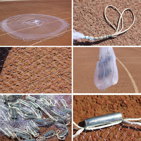 Lawaia Fishing Cast Net Casting Traditional Throw Nets Easy to Use Monofilament Material Durable and Efficient Ideal