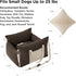 Lesure Small Dog Car Seat - Waterproof Booster Seat with Storage Pockets and Clip-On Safety Leash, Brown