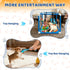8 (Blue,19.6 19.6 19.6 inch) Puppy Play Gym with Snuffle Mat & Hanging Toys Indoor Play Gym Interactive Dog Toys