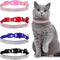 Weewooday 4 Pieces Rhinestones Cat Collars with Bell, Breakaway Pet Accessories in Soft Velvet, 4 Colors (S, Pink, Red,