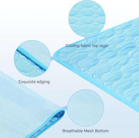 Cooling Mat for Large Dogs and Cats, Portable Pet Cooling Pad for Summer, Easy to Clean & Machine Washable (X-Large,