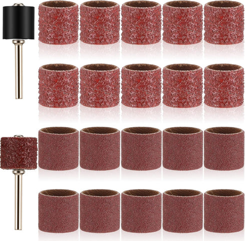 Neyauo 22 (1/2 Inch, 60 Grits/100 Pcs Pet Nail Grinder Replacement Kit Dog Nail Smoother with Grit Sanding Bands Claw