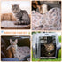 4 Pcs Pet Blanket, Dog Puppy Blanket, Paw Print Fleece Blanket for Small Medium Pet, Warm Soft Sleep Mat, Large (41 x