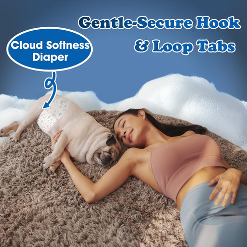 50ct) LeapSheep Disposable Dog Diapers Male, Super Absorbent Male Dog Wraps, Puppy Diapers for Doggie Training