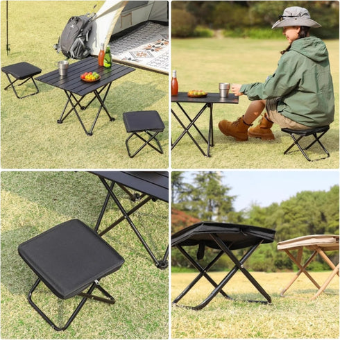 Generic 330 Lbs 330 Lbs Mountaineering and Hiking Portable Stool, Capacity Sturdy Collapsible Stool, Folding Chair