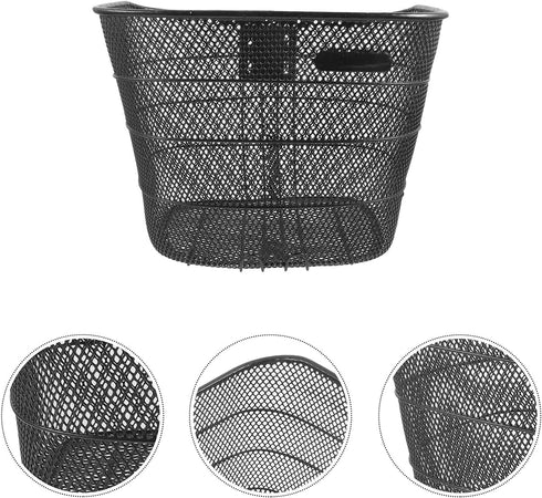 IMIKEYA Metal Wire Bike Basket Front Cargo Large Capacity Metal Storage Basket for Vegetable and Daily Use Outdoor