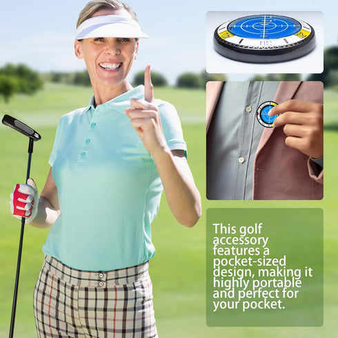 Golf Green Reader Golf Ball Marker - High Precision Slope Measurement for Improving Putting Skills