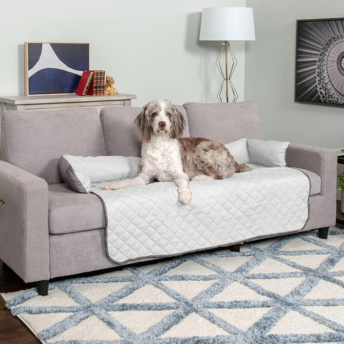 Furhaven Water-Resistant & Reversible Seat Cover Protector - Extra Large - Gray/Mist - Perfect for Couches & Car Seats