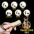 Mythrojan Brass and Steel Pet Training Clicker, Puppy Dog Training Cricket Clicker with U.S. Engraved Military Gear