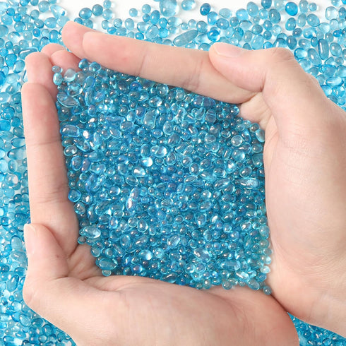 T4U Fish Tank Gravel, 2 LB Tumbled Small Rocks for Aquarium and Decorative Pebbles for Vases